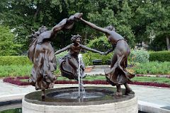 38B Three Dancing Maidens Fountain by German Sculptor Walter Schott In The French North Conservatory Garden In Central Park East 105 St